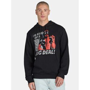 Deadpool Men's Pullover Hooded Graphic Print Hoodie, Sizes Large - X-Large NWT